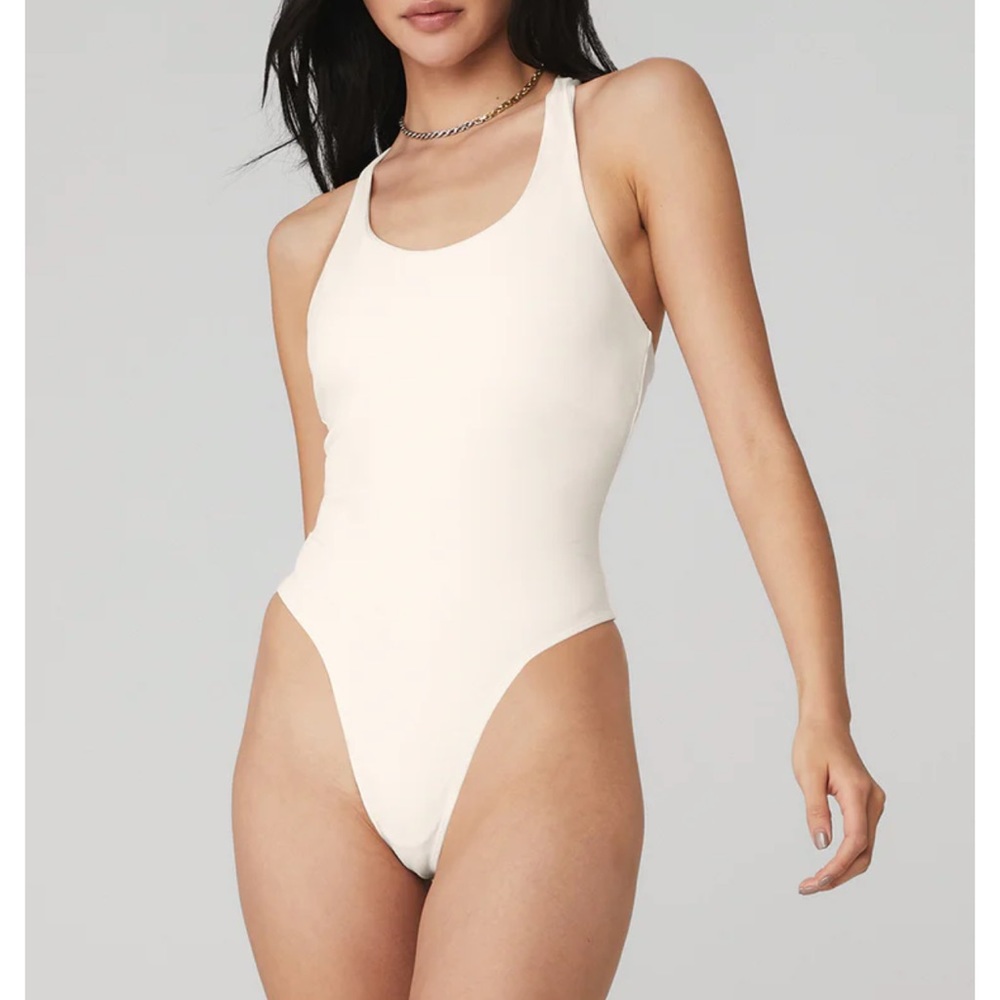 ALO Yoga Ivory Sleek Back Bodysuit